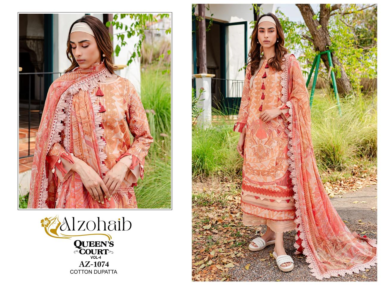 1074 Queen Court Vol 4 Al Zohaib Print Pakistani Salwar Suits
