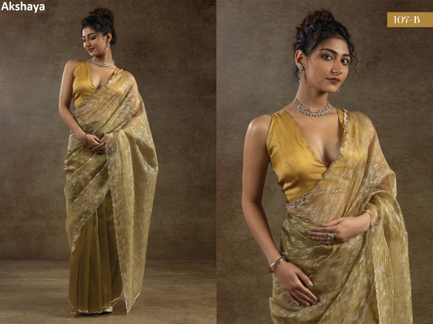 107B Akshaya Pure Organza Sarees