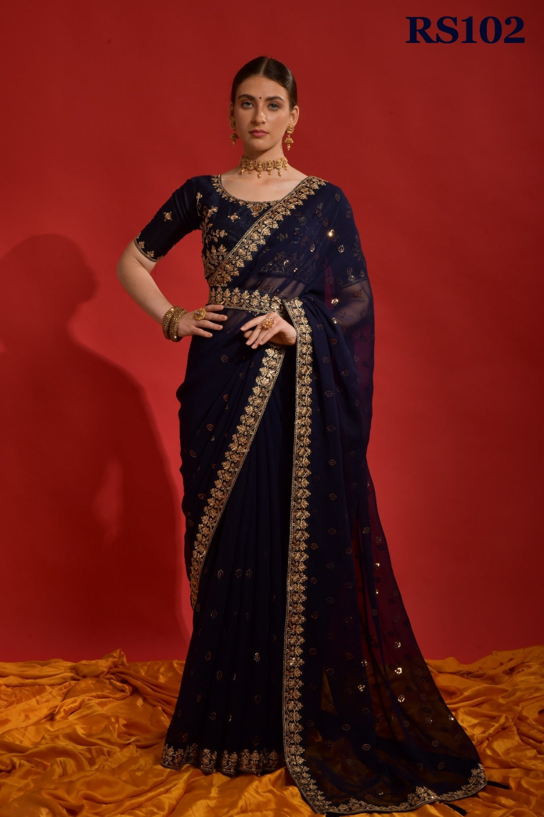 102 Riddhi Siddhi Fashion Berry Sarees