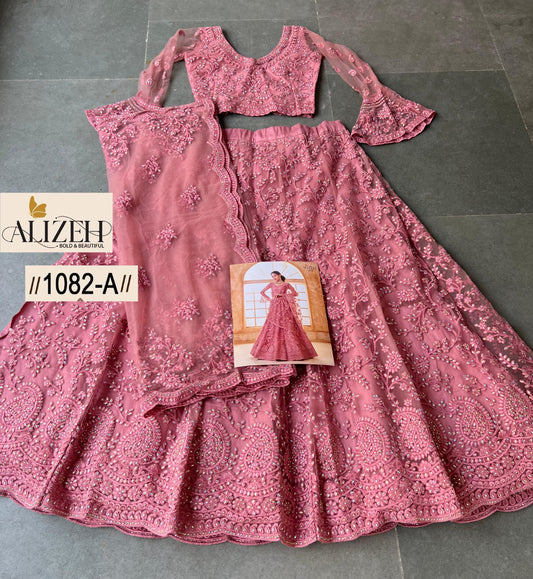 1082-A Alizeh Butterfly Net Lehenga Choli