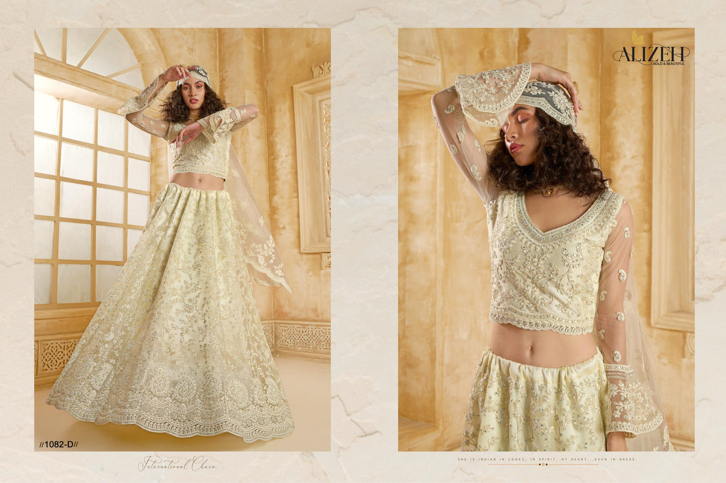 1082D The White Bride Vol 2 Alizeh Net Silk Lehenga Choli