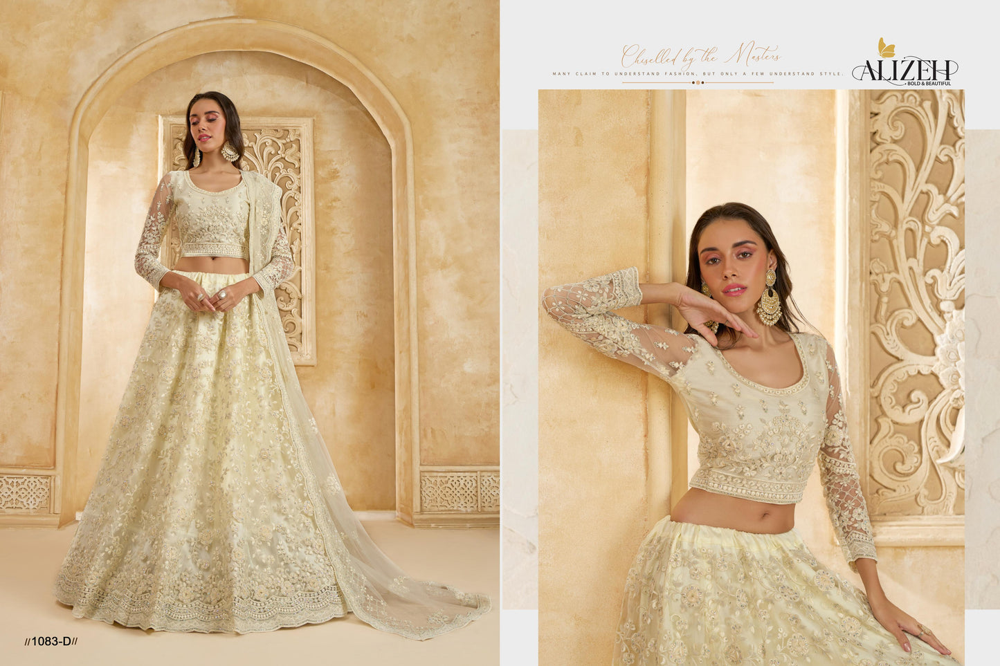 1083D The White Bride Vol 2 Alizeh Net Silk Lehenga Choli