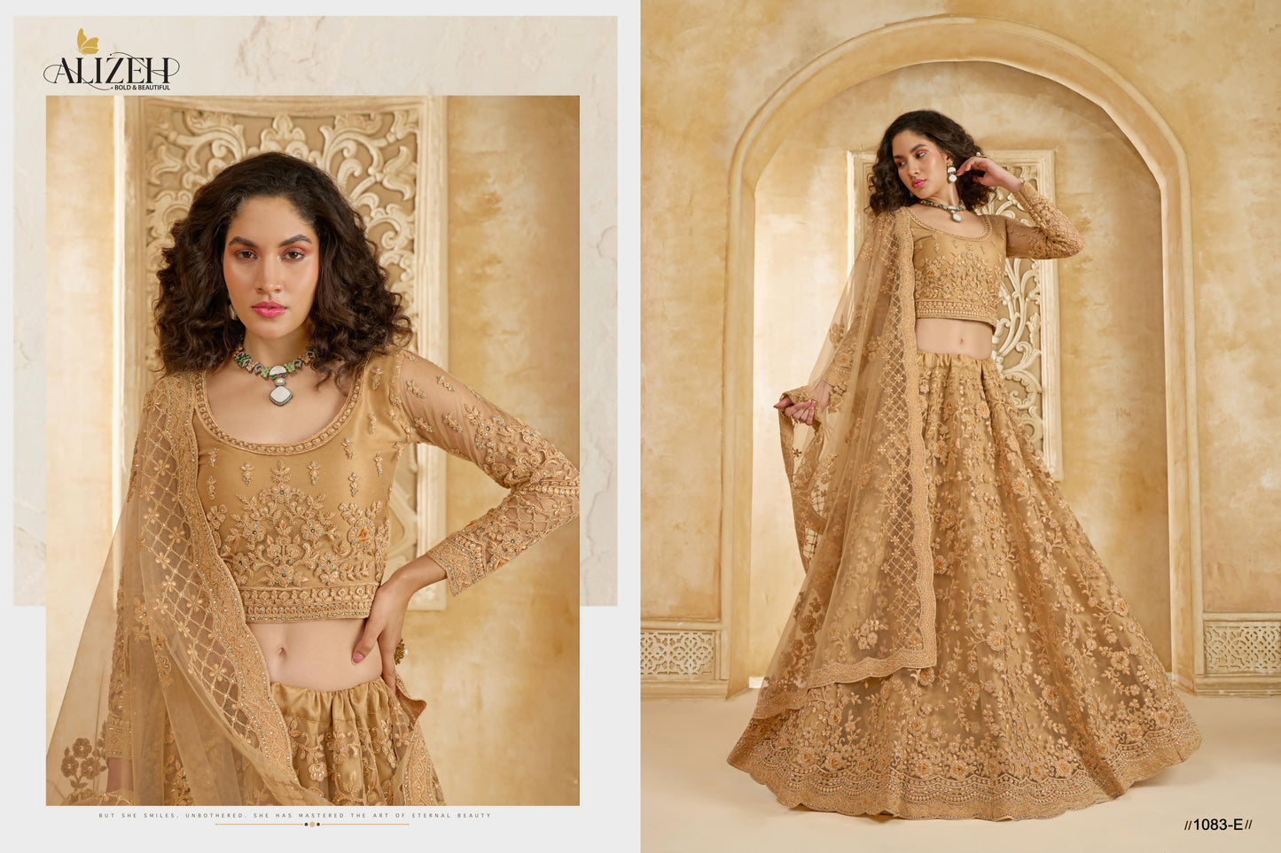 1083E The White Bride Vol 2 Alizeh Net Silk Lehenga Choli