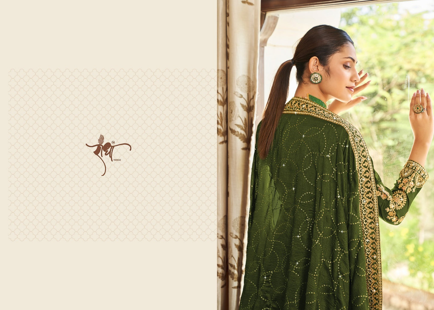 1086 Hoor Radha Trendz Pure Vichithra Unstitched Suits