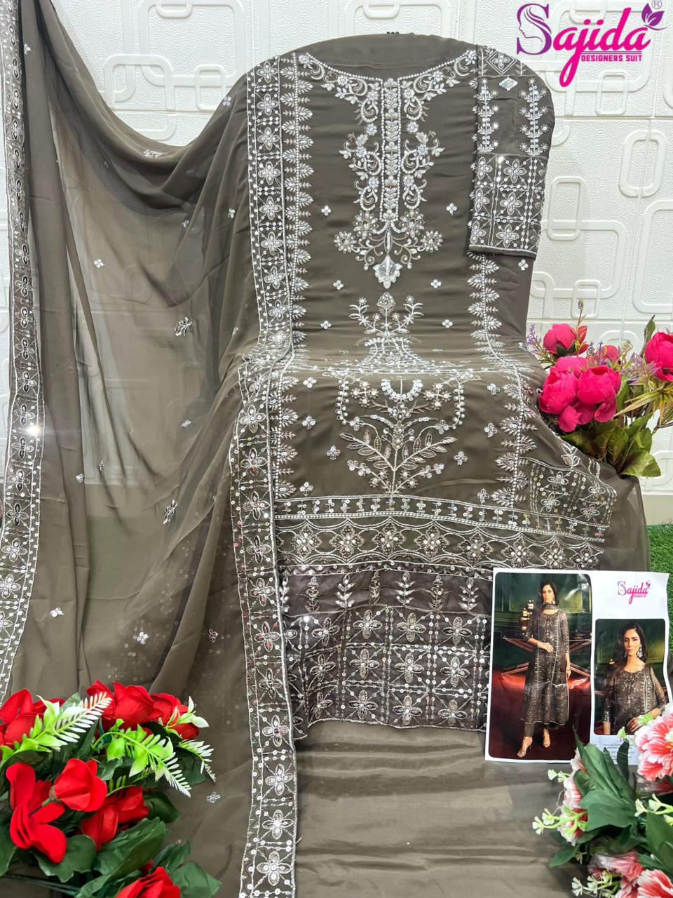 1086 Sajida Georgette Pakistani Salwar Suits