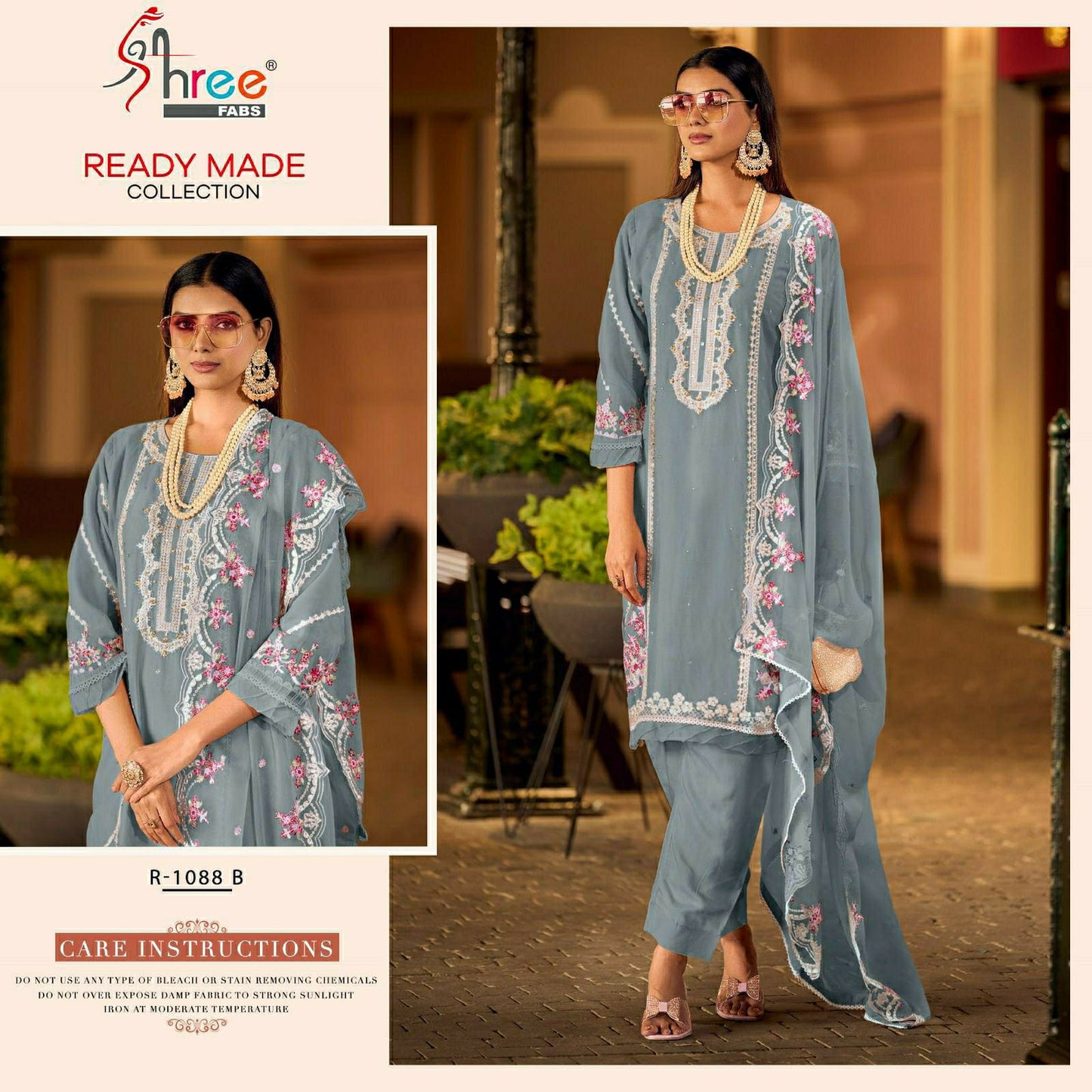 1088B Shree Fabs Embroidered Pakistani Readymade Suits