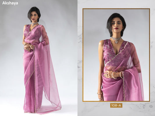 108A Akshaya Pure Organza Sarees
