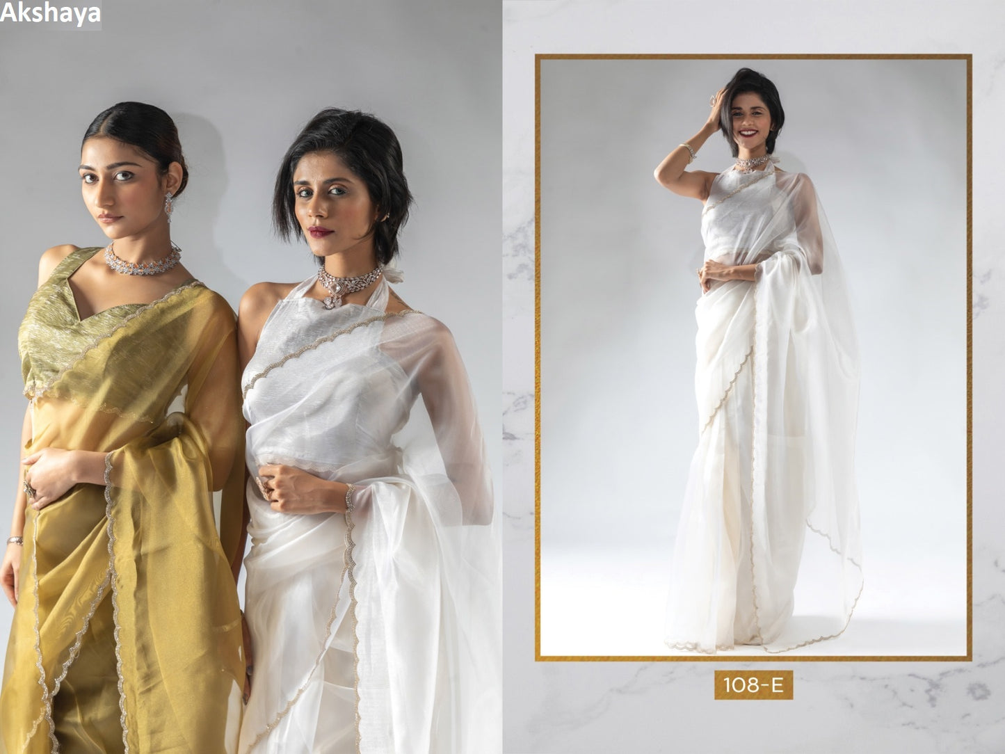108E Akshaya Pure Organza Sarees