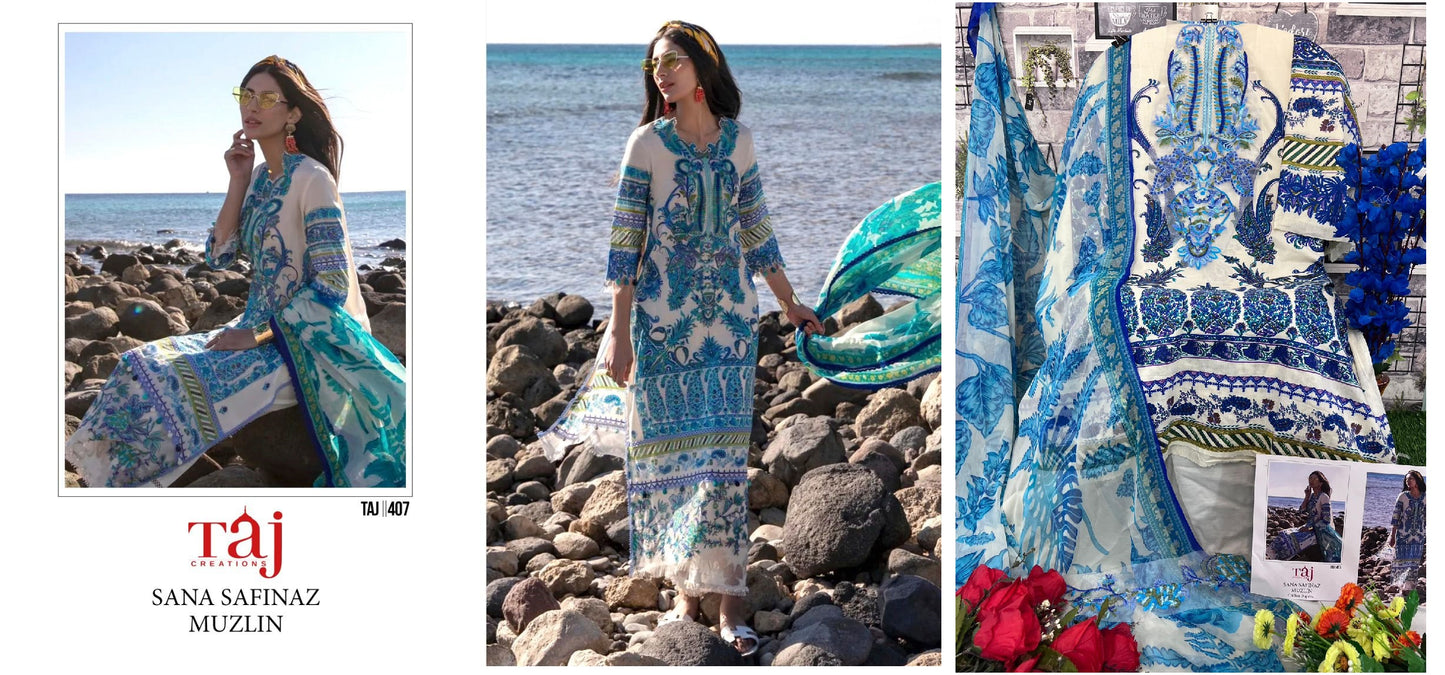407 Taj Creations Pakistani Salwar Suits