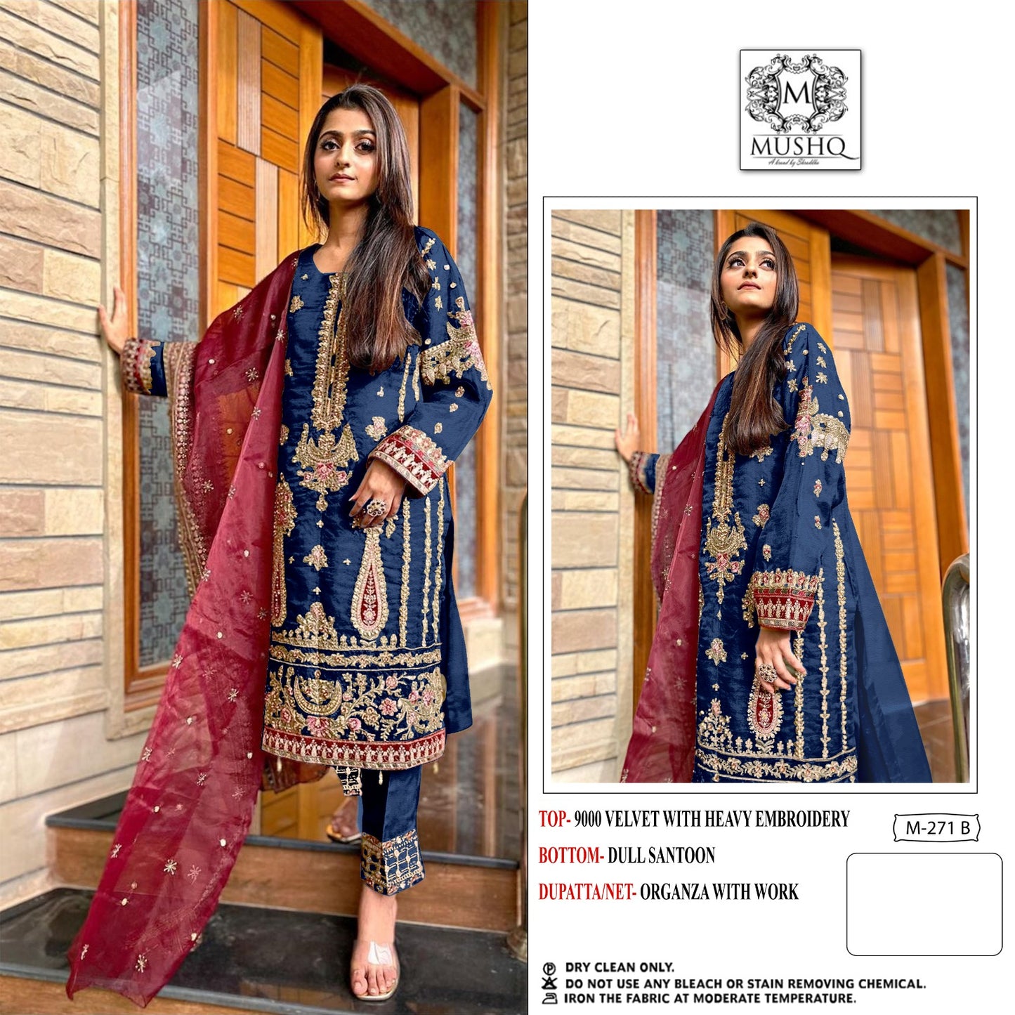 271-B Mushq Pakistani Salwar Suits