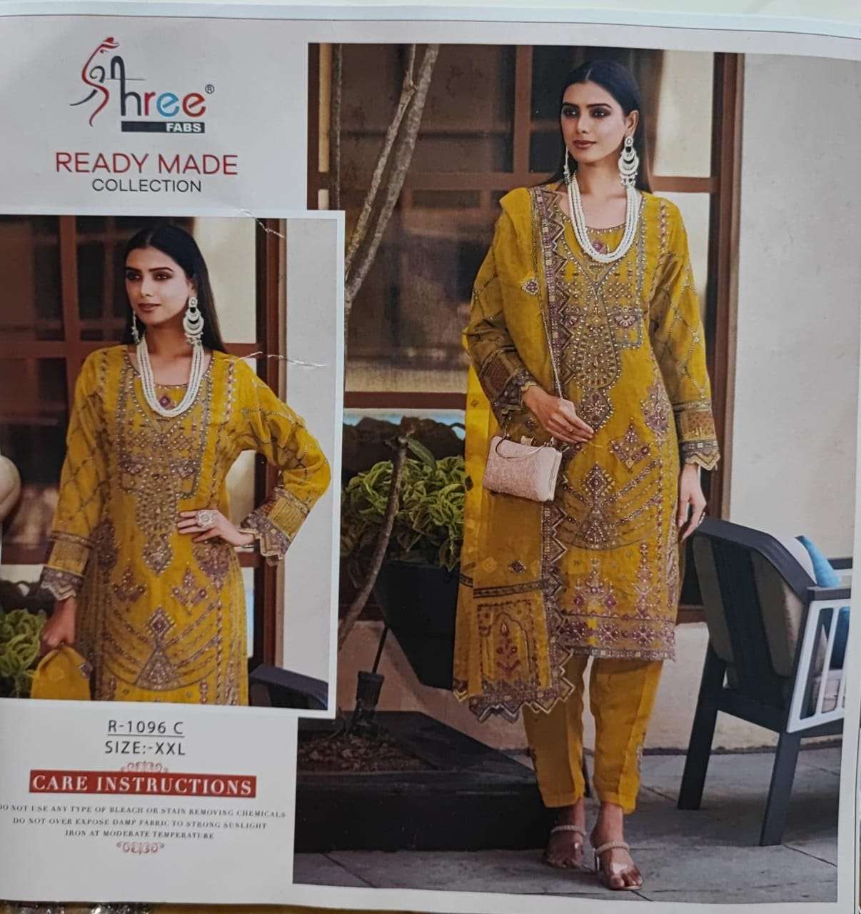 1096C Shree Fabs Organza Pakistani Readymade Suits
