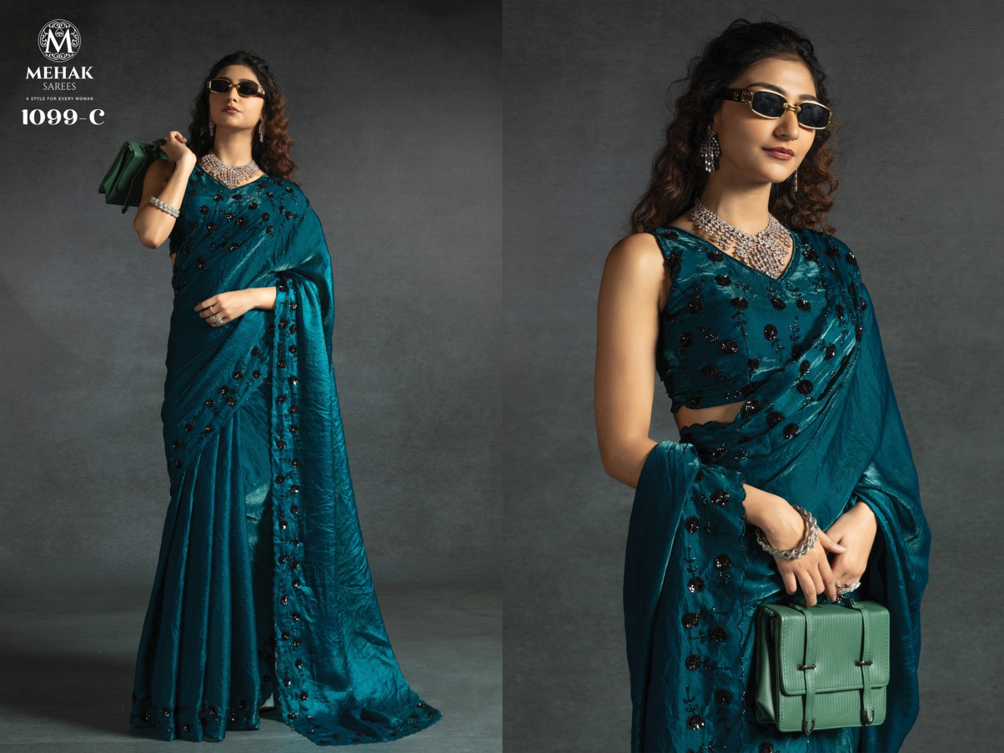 1099-C Mehek Satin Silk Sarees
