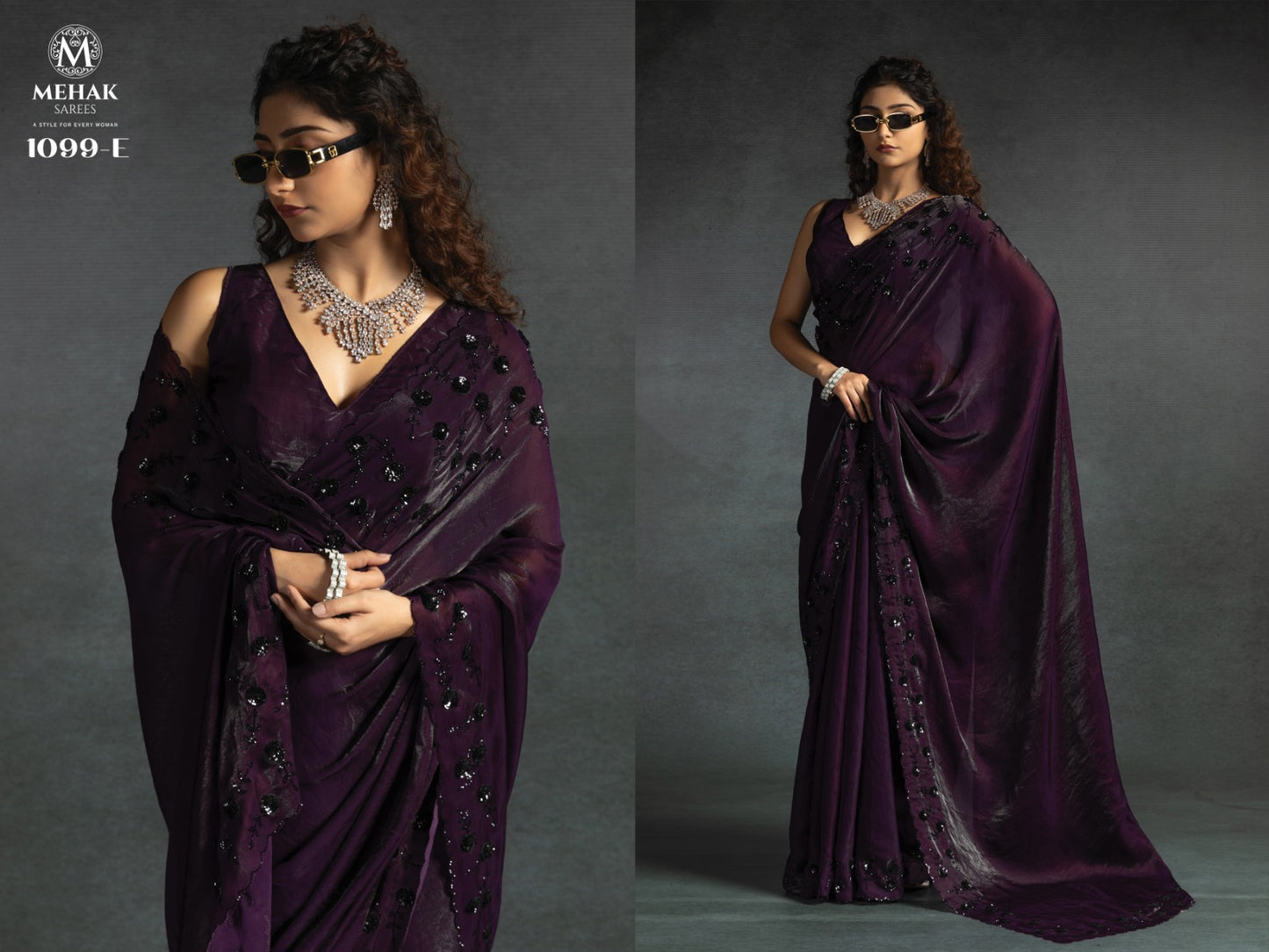 1099E Mehek Satin Silk Sarees