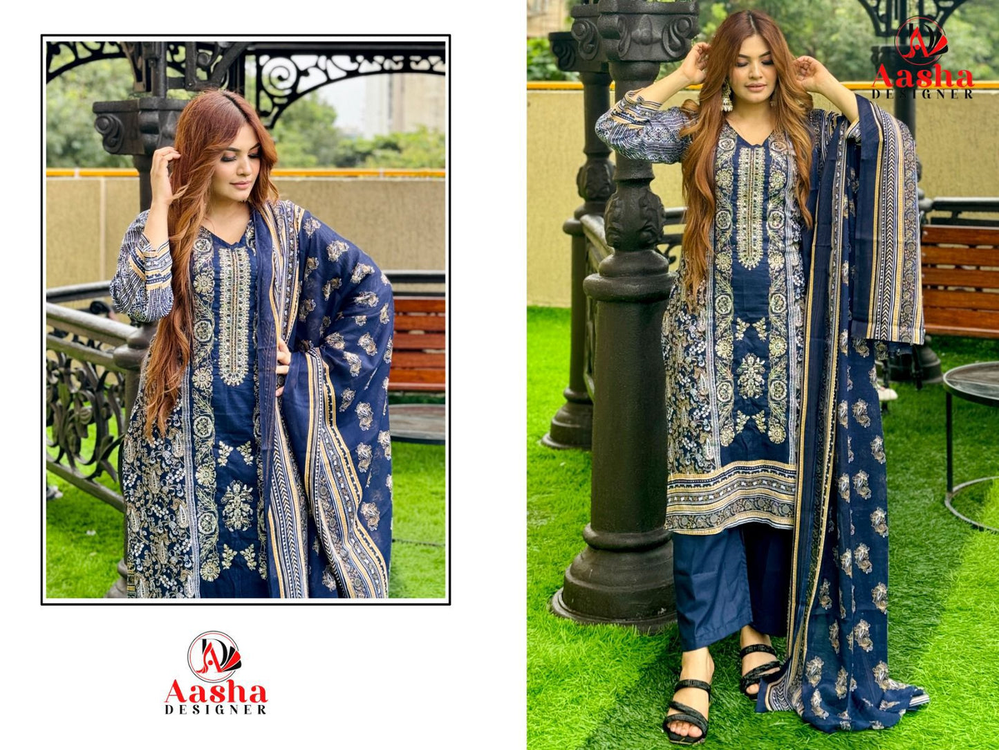 1101 Aasha Designer Embroidery Pakistani Salwar Suits