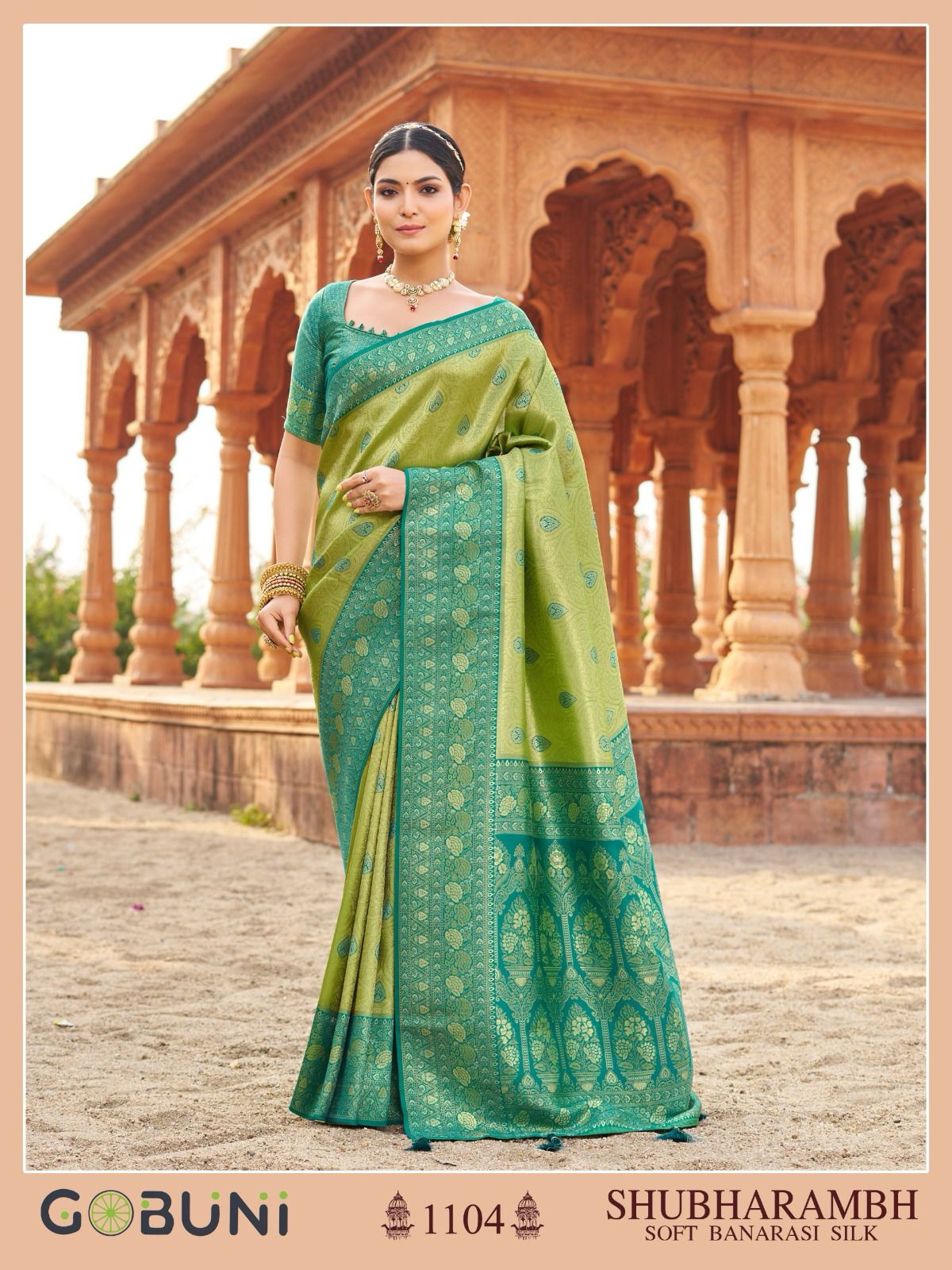 1104 Shubharambh Gobuni Banarasi Silk Sarees