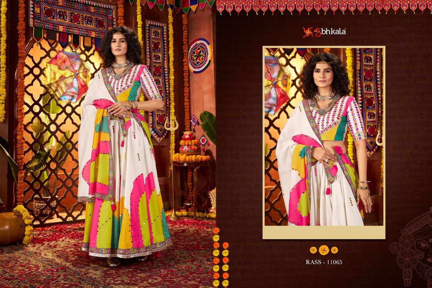11065 Raas Vol 25 Shubhkala Gajji Silk Chaniya Choli