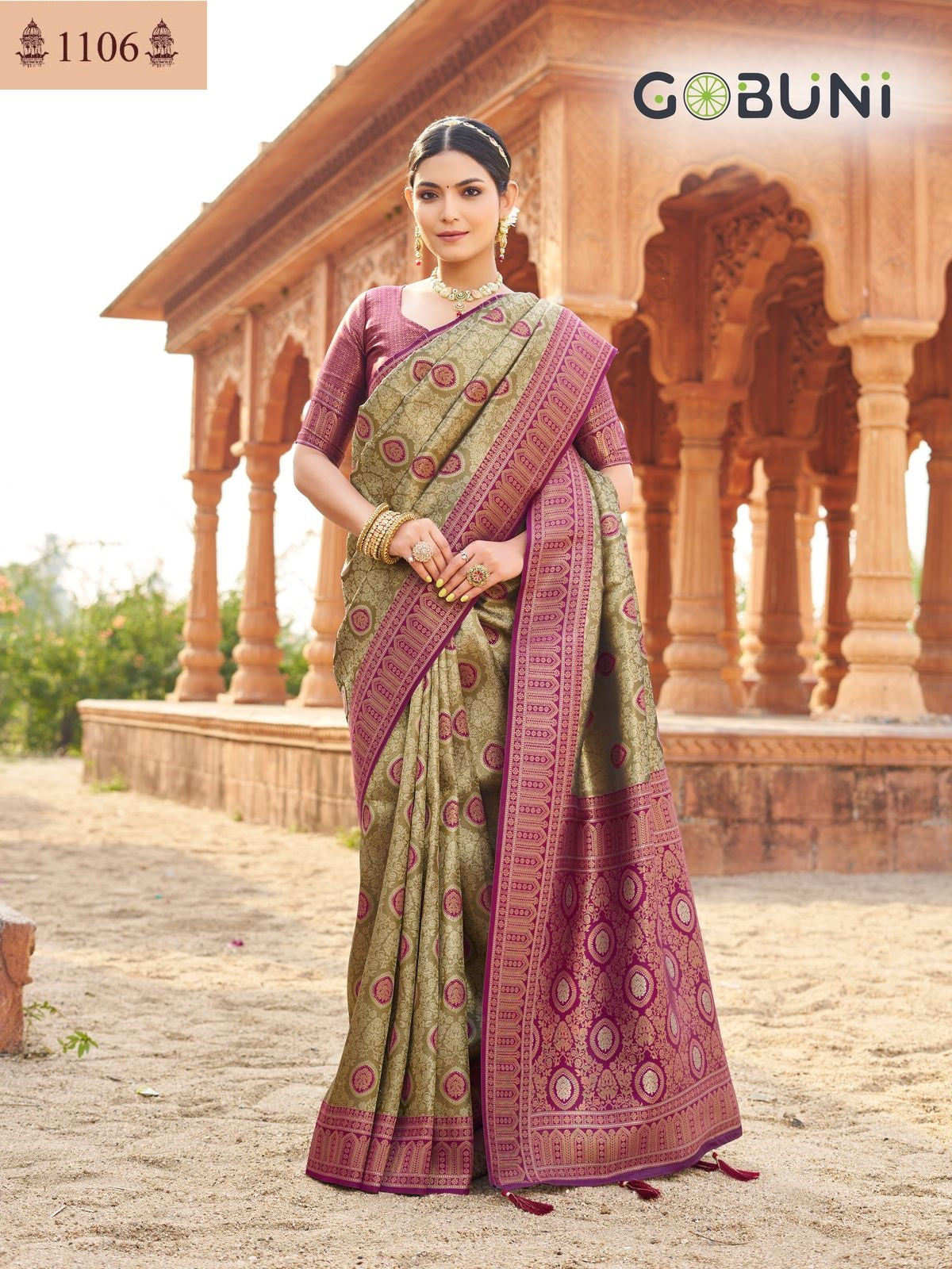1106 Shubharambh Gobuni Banarasi Silk Sarees