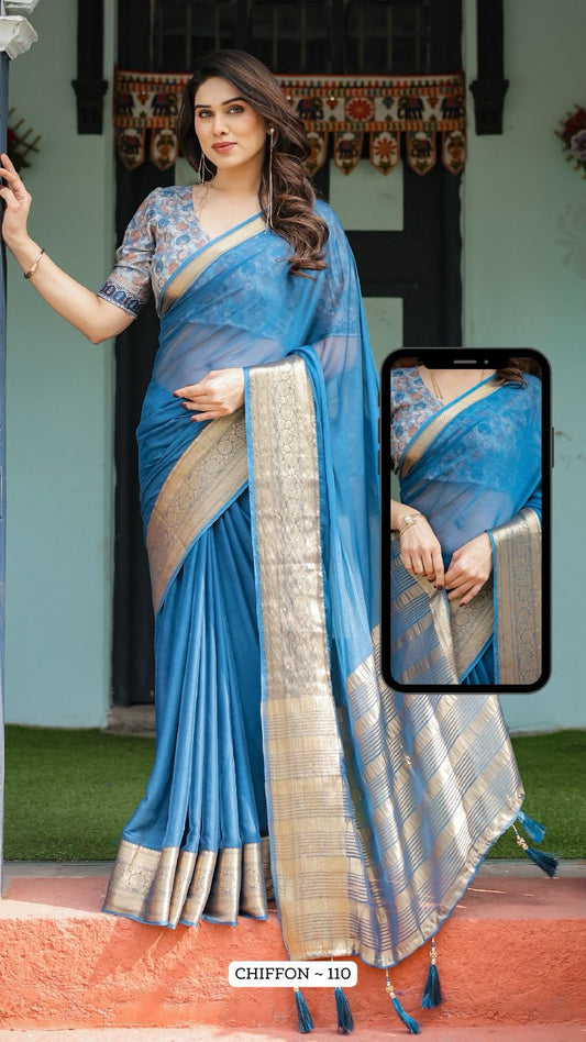 110 Almaari Chiffon Sarees