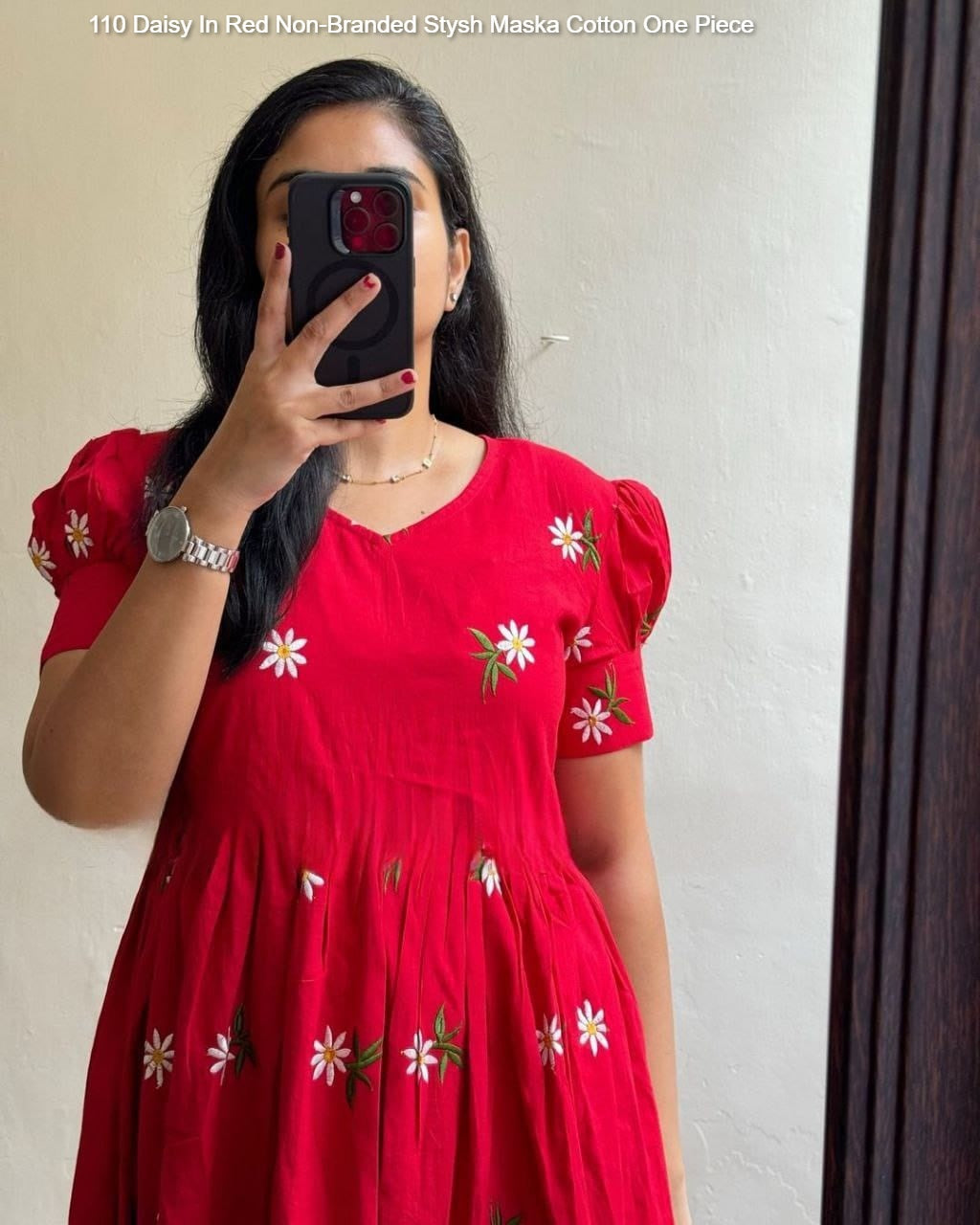110 Daisy In Red Non-Branded Stysh Maska Cotton One Piece