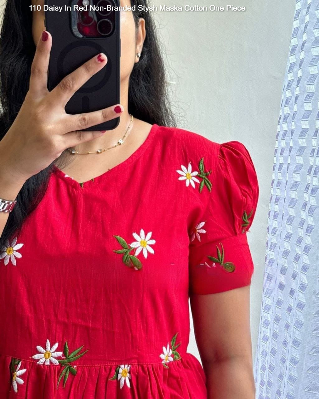 110 Daisy In Red Non-Branded Stysh Maska Cotton One Piece