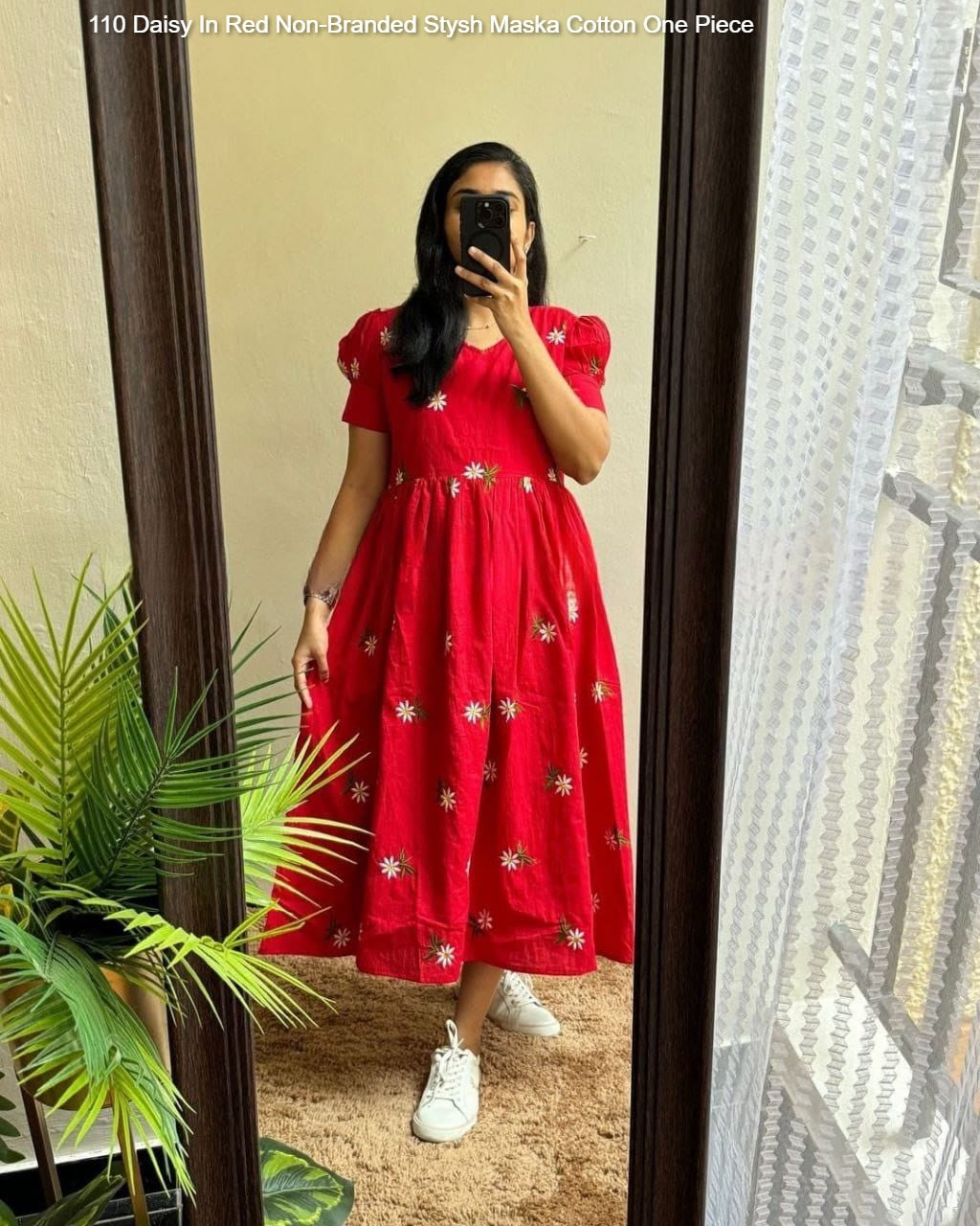 110 Daisy In Red Non-Branded Stysh Maska Cotton One Piece