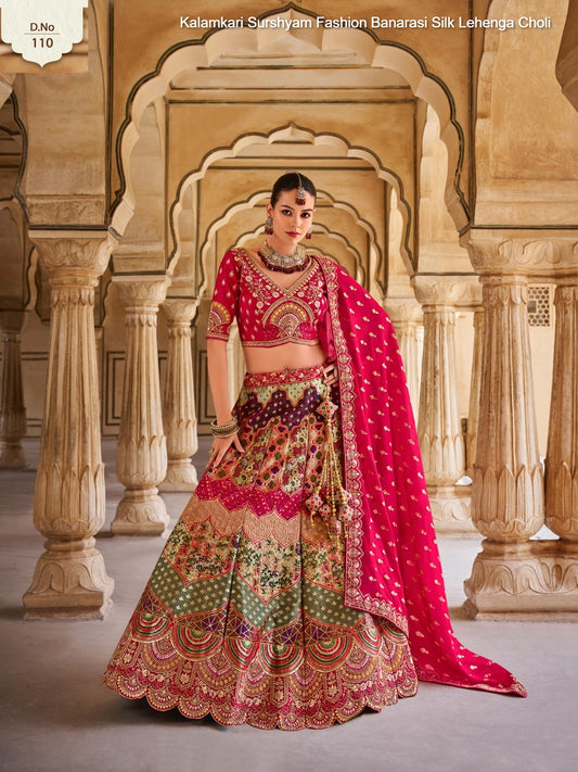 110 Kalamkari Surshyam Fashion Banarasi Silk Lehenga Choli
