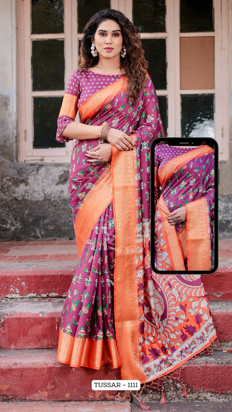 1111 Almaari Tussar Silk Sarees