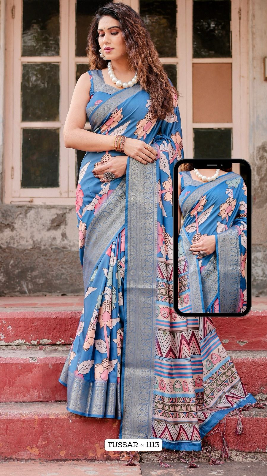1113 Almaari Tussar Silk Sarees