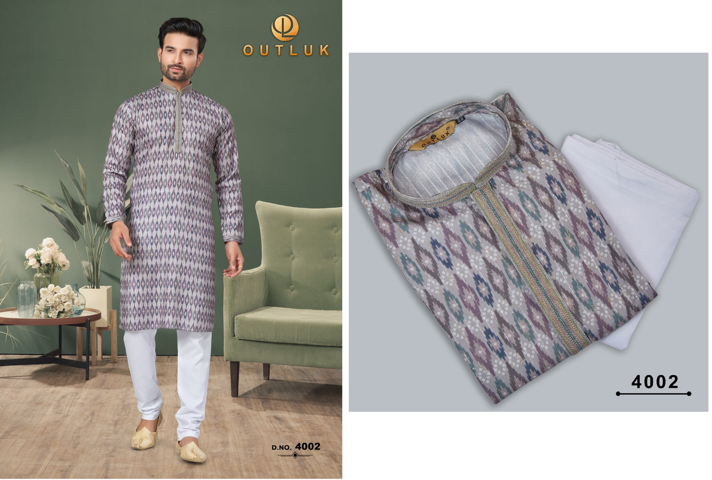 4002 Wedding Collection Vol 4 Outluk Mens Kurta Pyjama