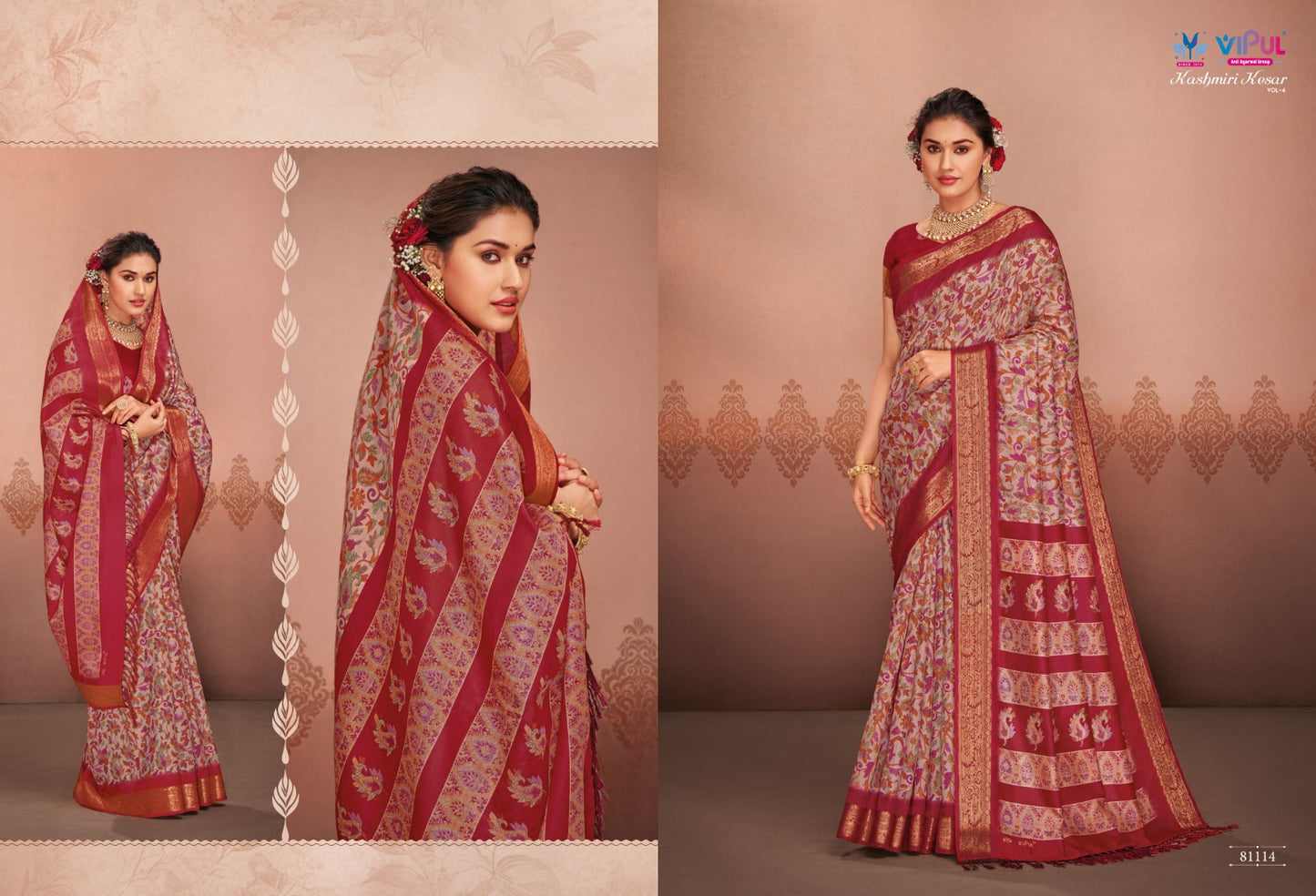 81114 Kashmiri Kesar Vol 4 Vipul Sarees