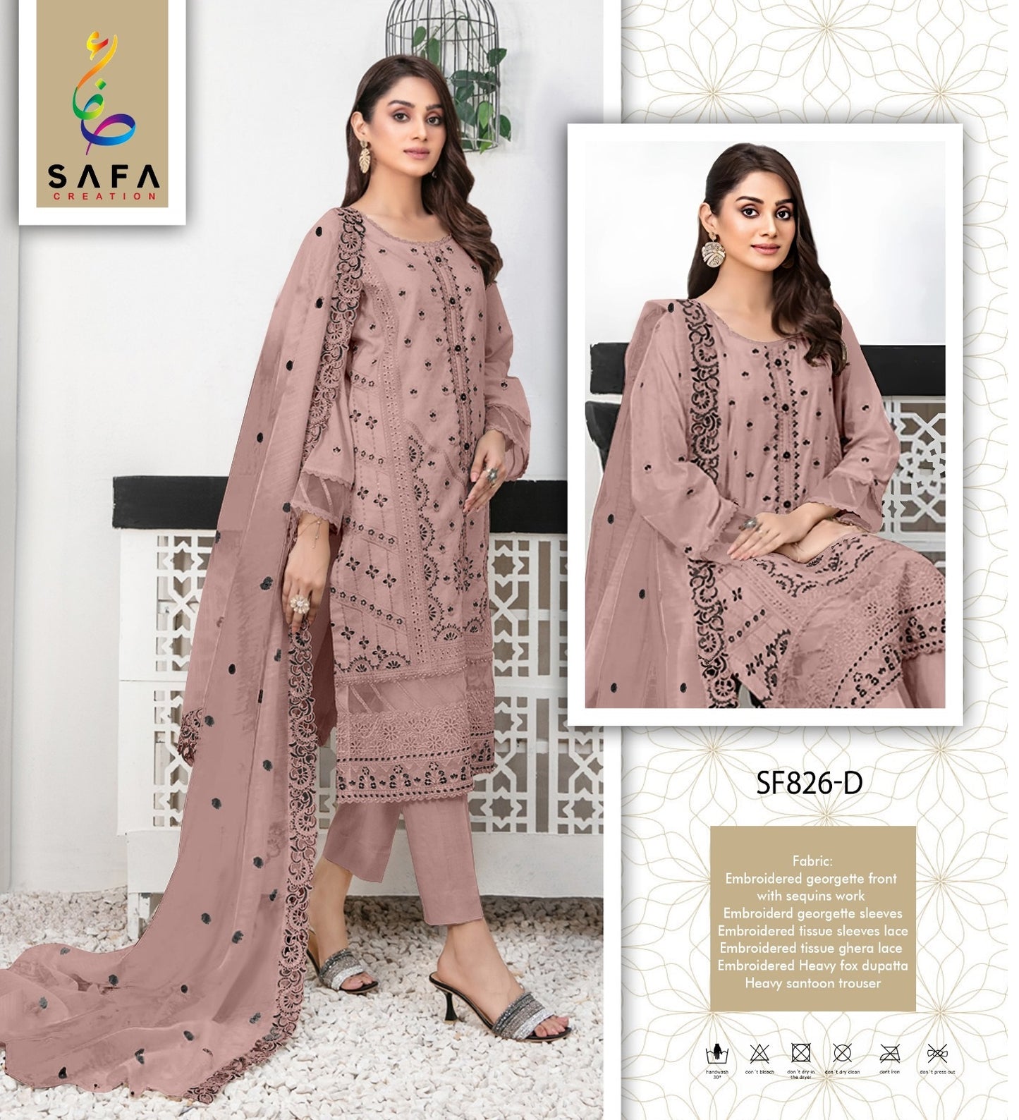 826D Safa Creation Pakistani Salwar Suits