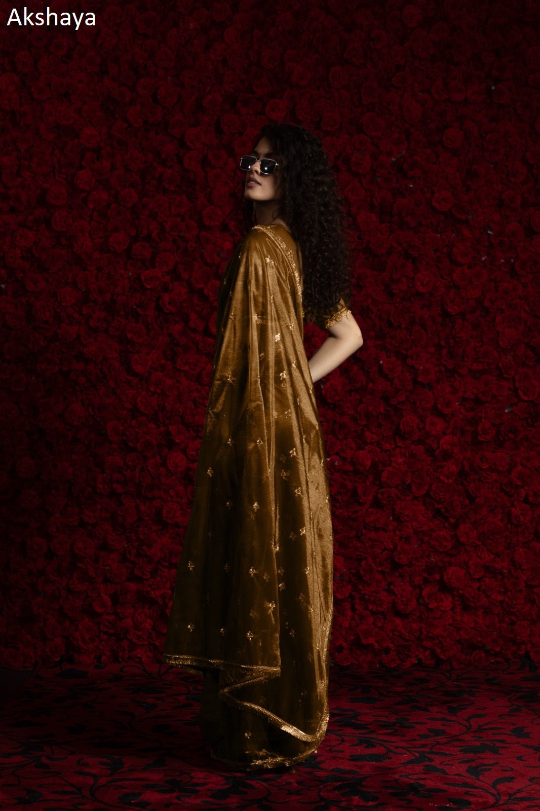 111 Yellow Akshaya Net Organza Sarees