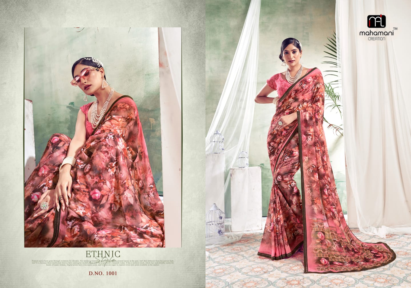 1001 Colors Mahamani Creation Sarees