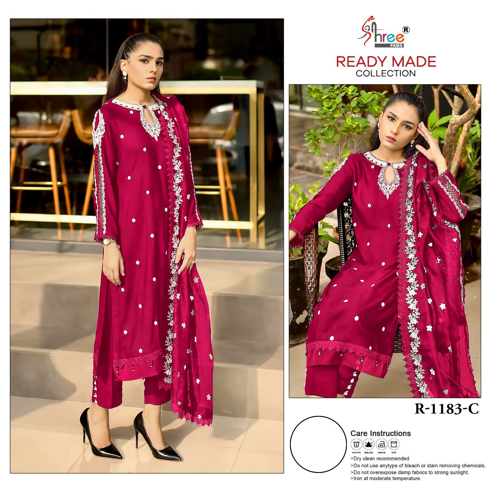 R-1183C Shree Fabs Pakistani Readymade Suits