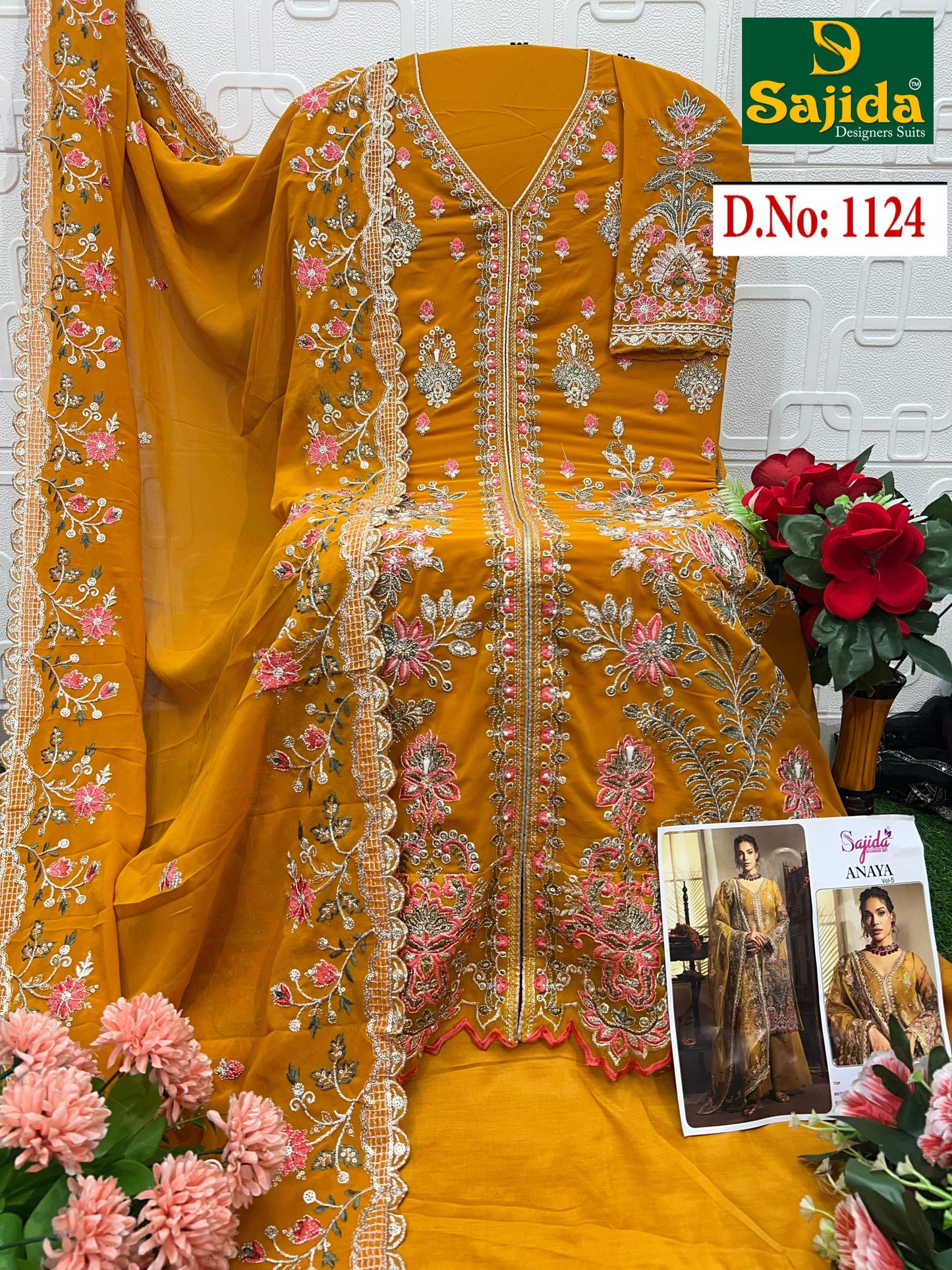 1124 Anaya Vol-5 Sajida Georgette Pakistani Salwar Suits