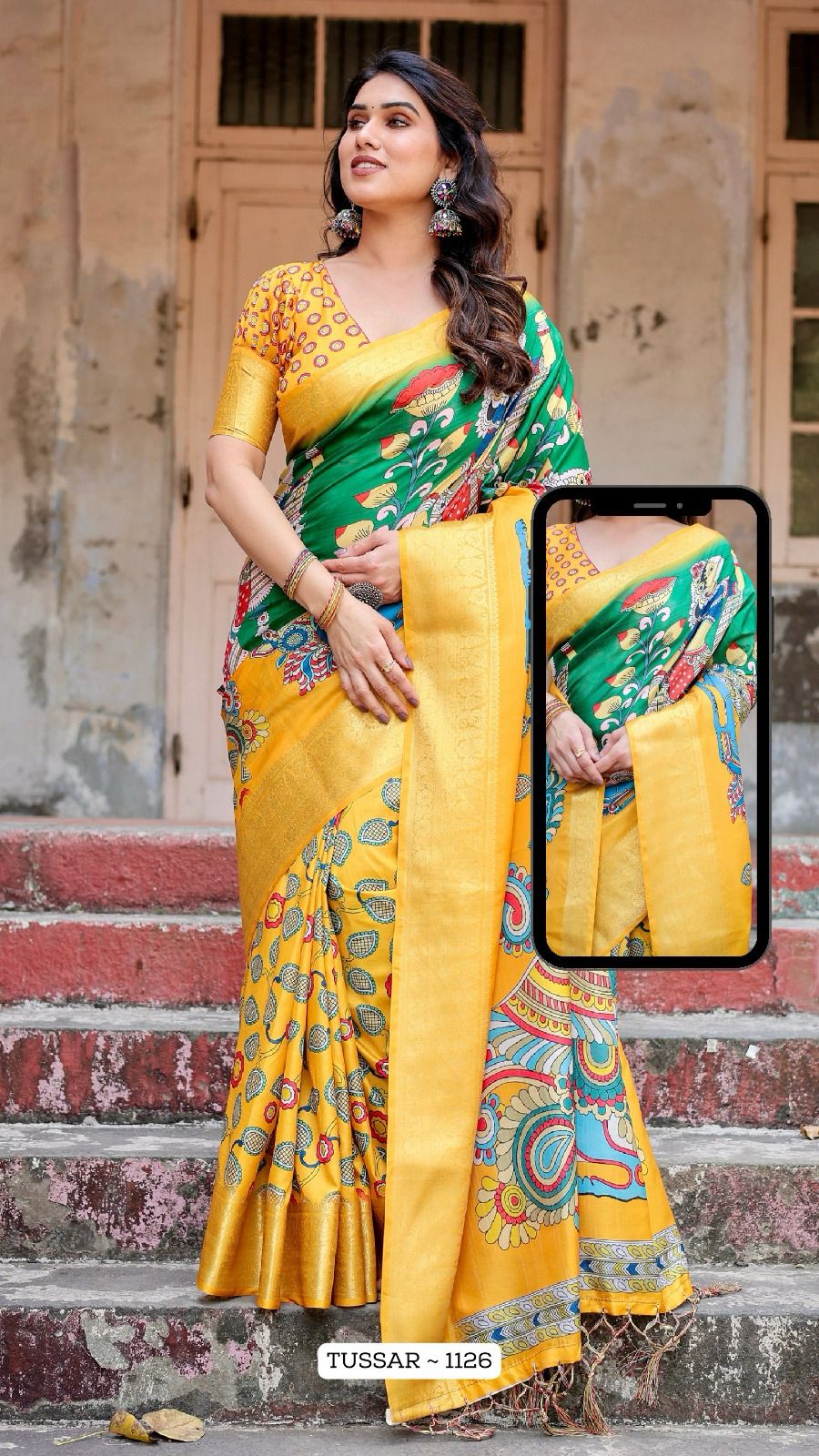 1126 Almaari Tussar Silk Sarees
