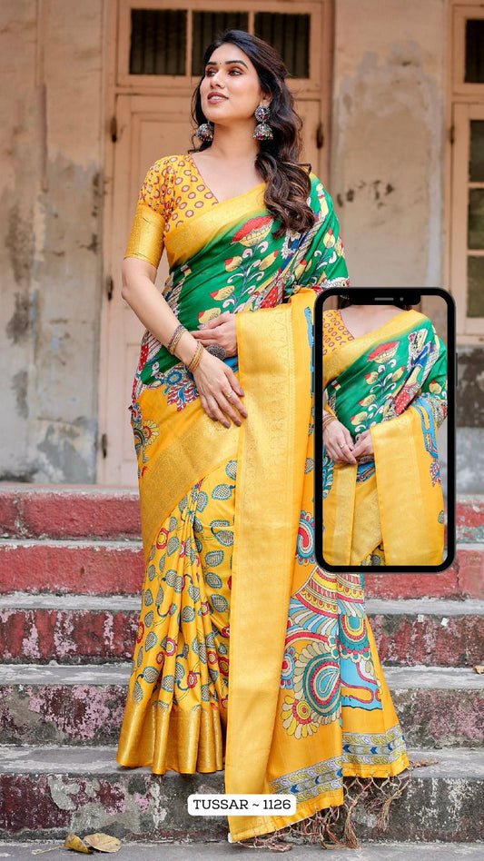 1126 Almaari Tussar Silk Sarees
