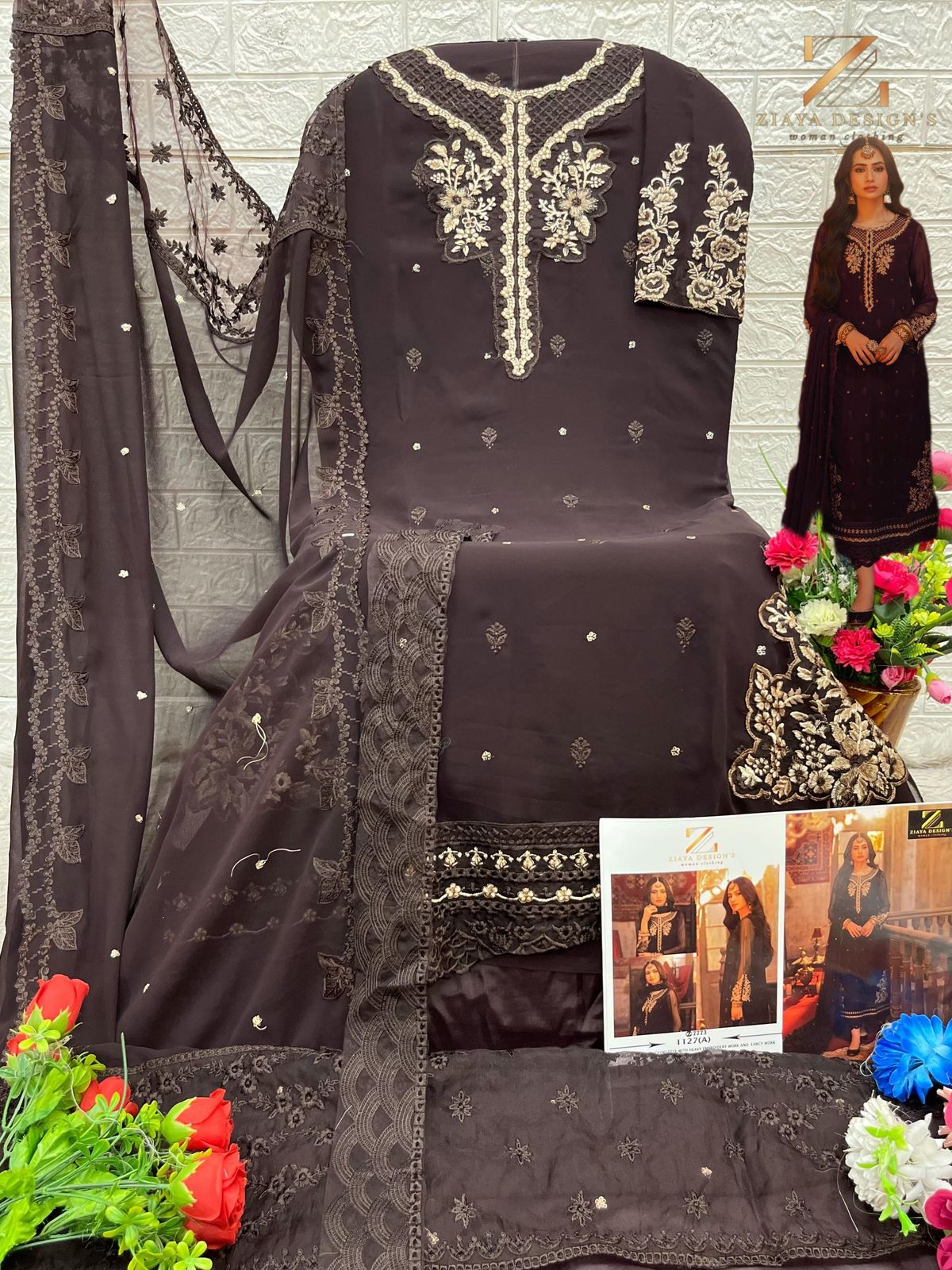 1127A Ziaya Design Fox Georgette Pakistani Salwar Suits