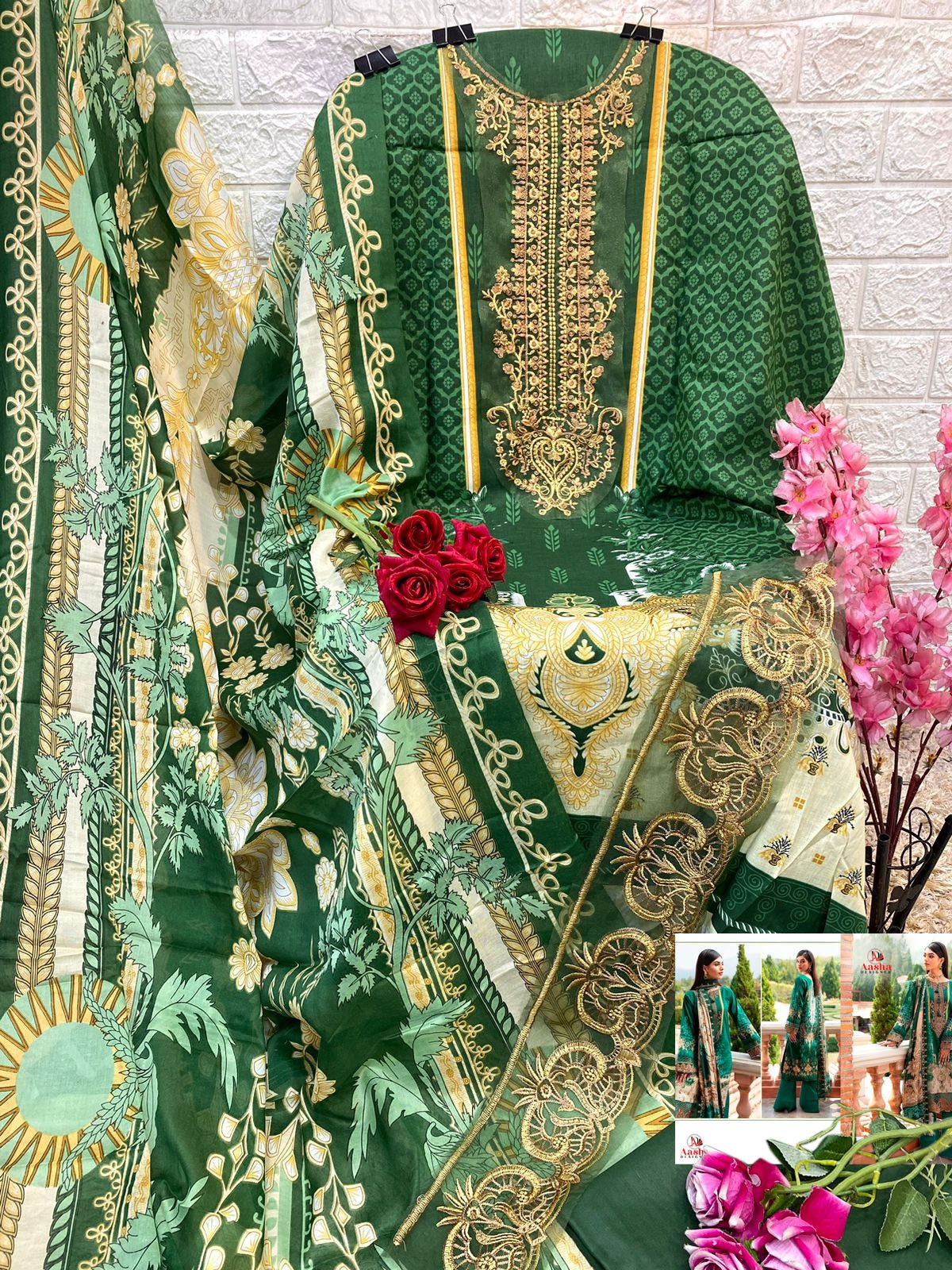 1128 Aasha Designer Embroidery Pakistani Salwar Suits