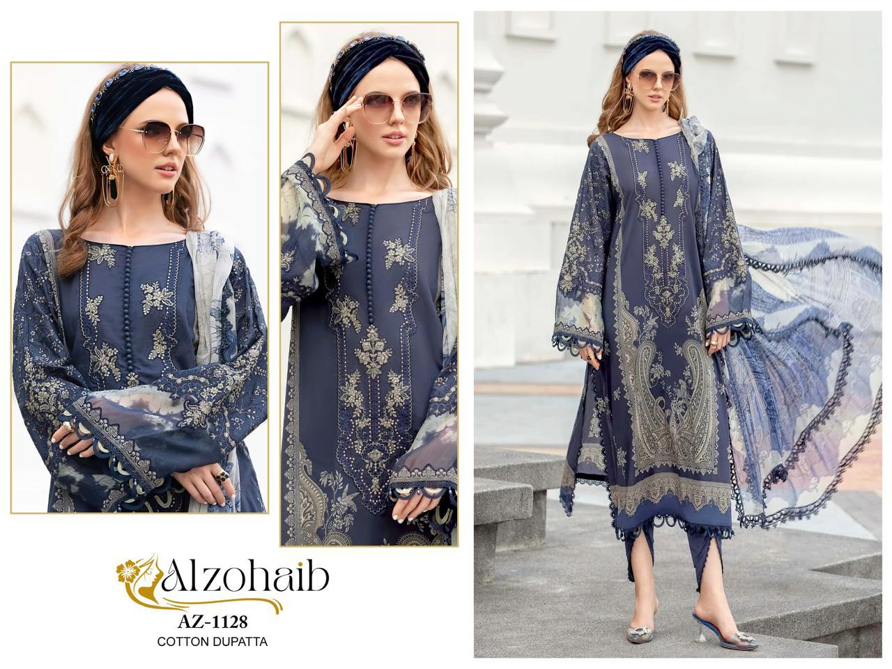 1128 Al Zohaib Pure Cotton Pakistani Salwar Suits