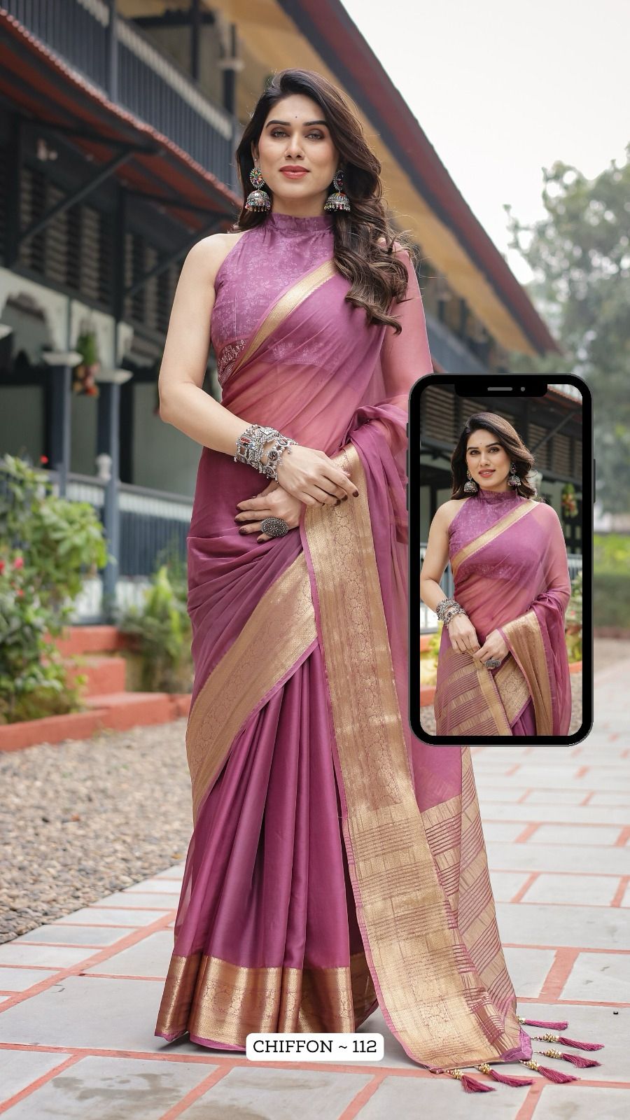 112 Almaari Chiffon Sarees