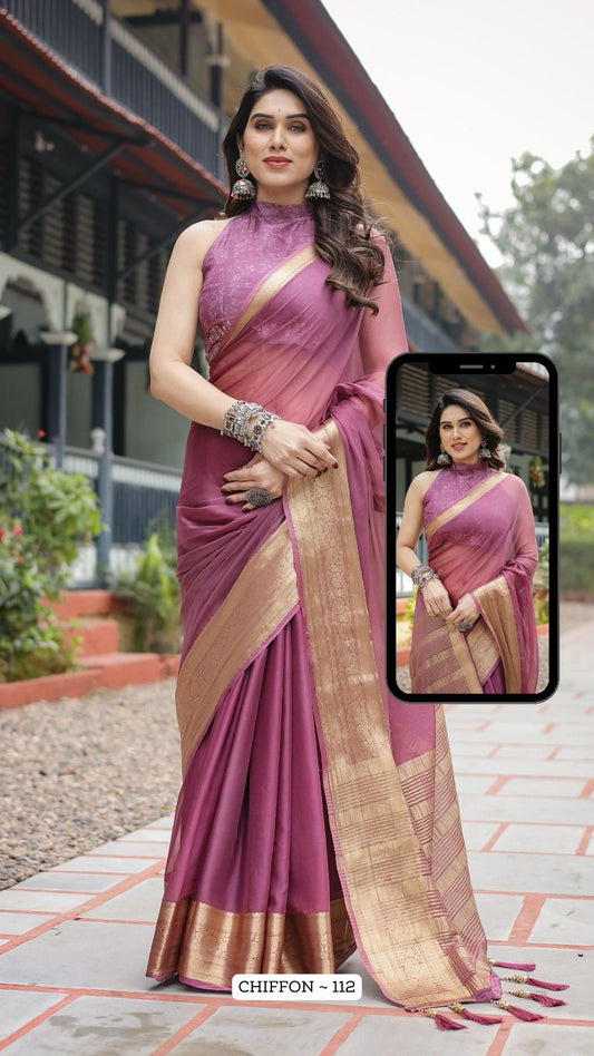 112 Almaari Chiffon Sarees
