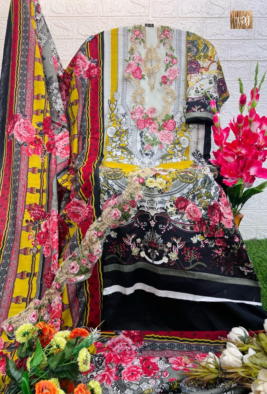 112 Taj Creations Cotton Pakistani Patch Suits