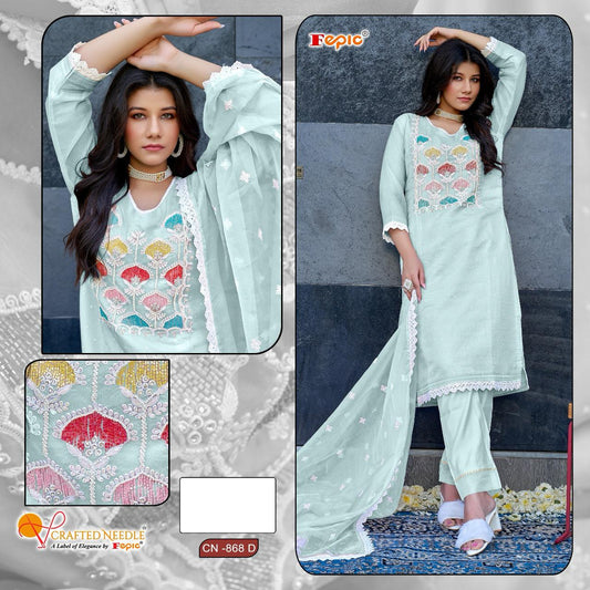 Cn-868-D Crafted Needle Pakistani Readymade Suits