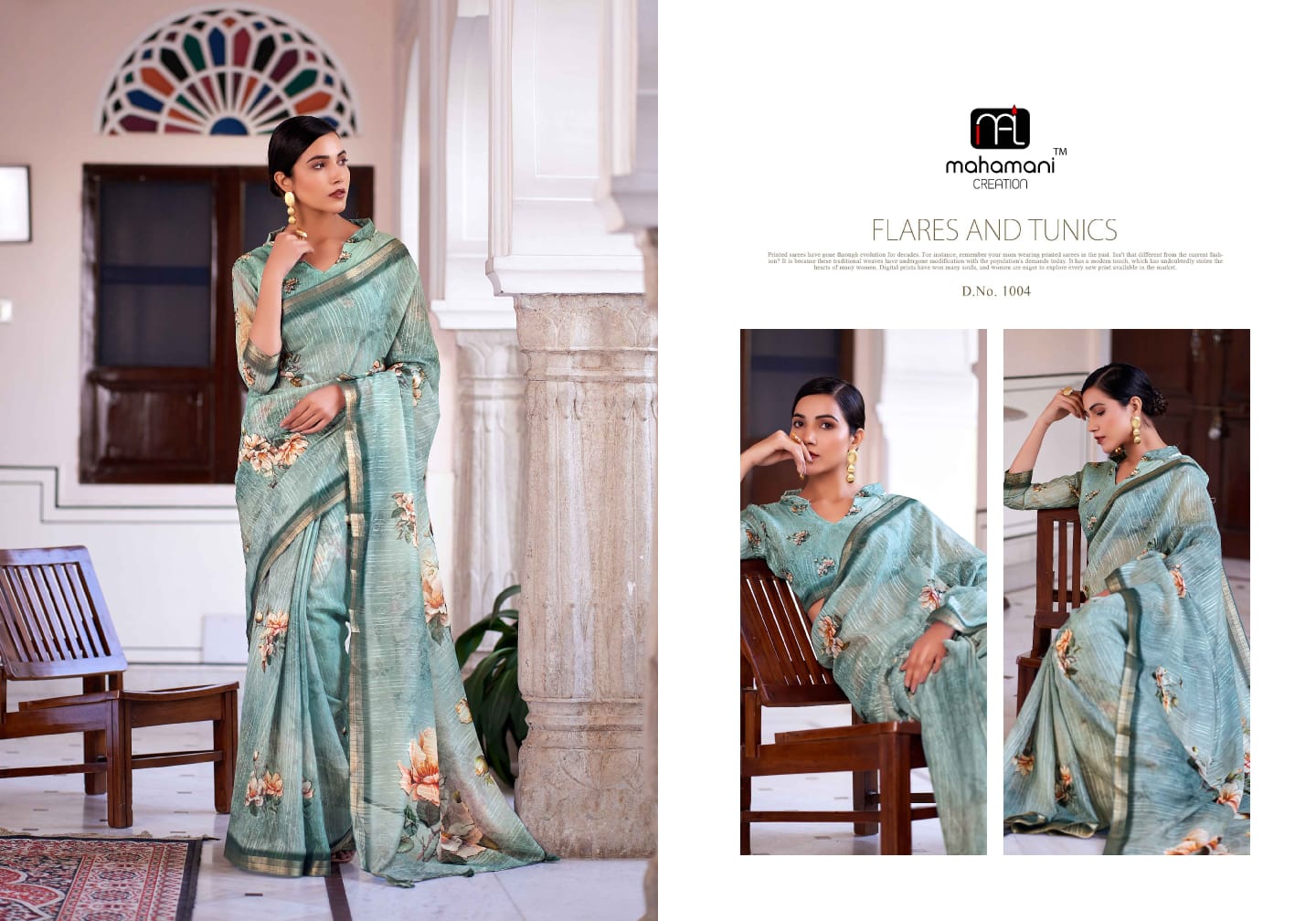 1004 Ruby Mahamani Creation Sarees