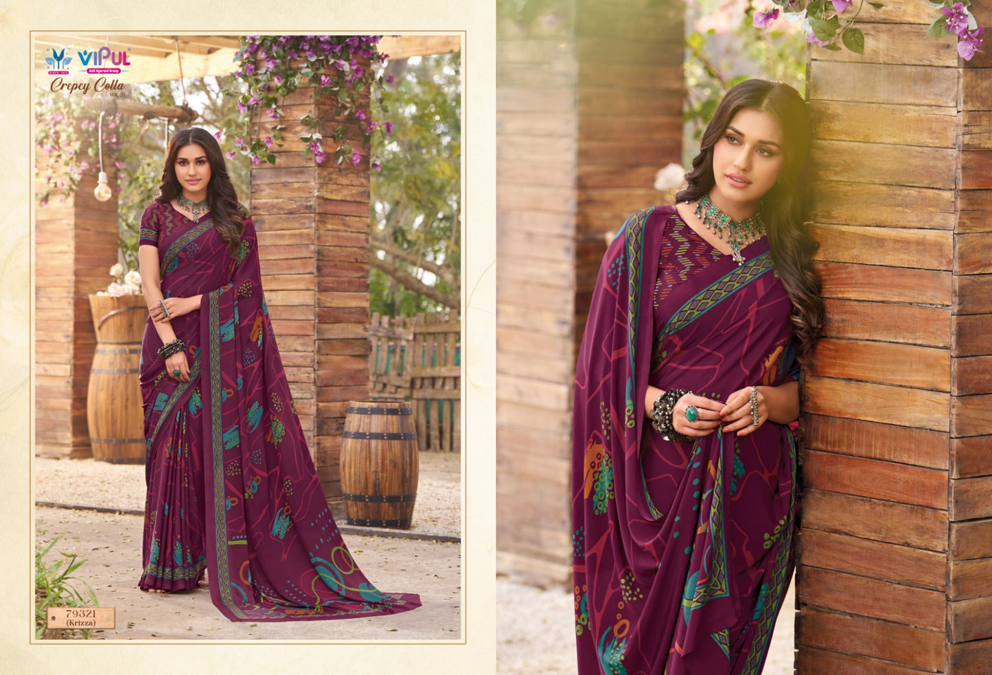 79321 Crepey Colla Vol 21 Vipul Sarees