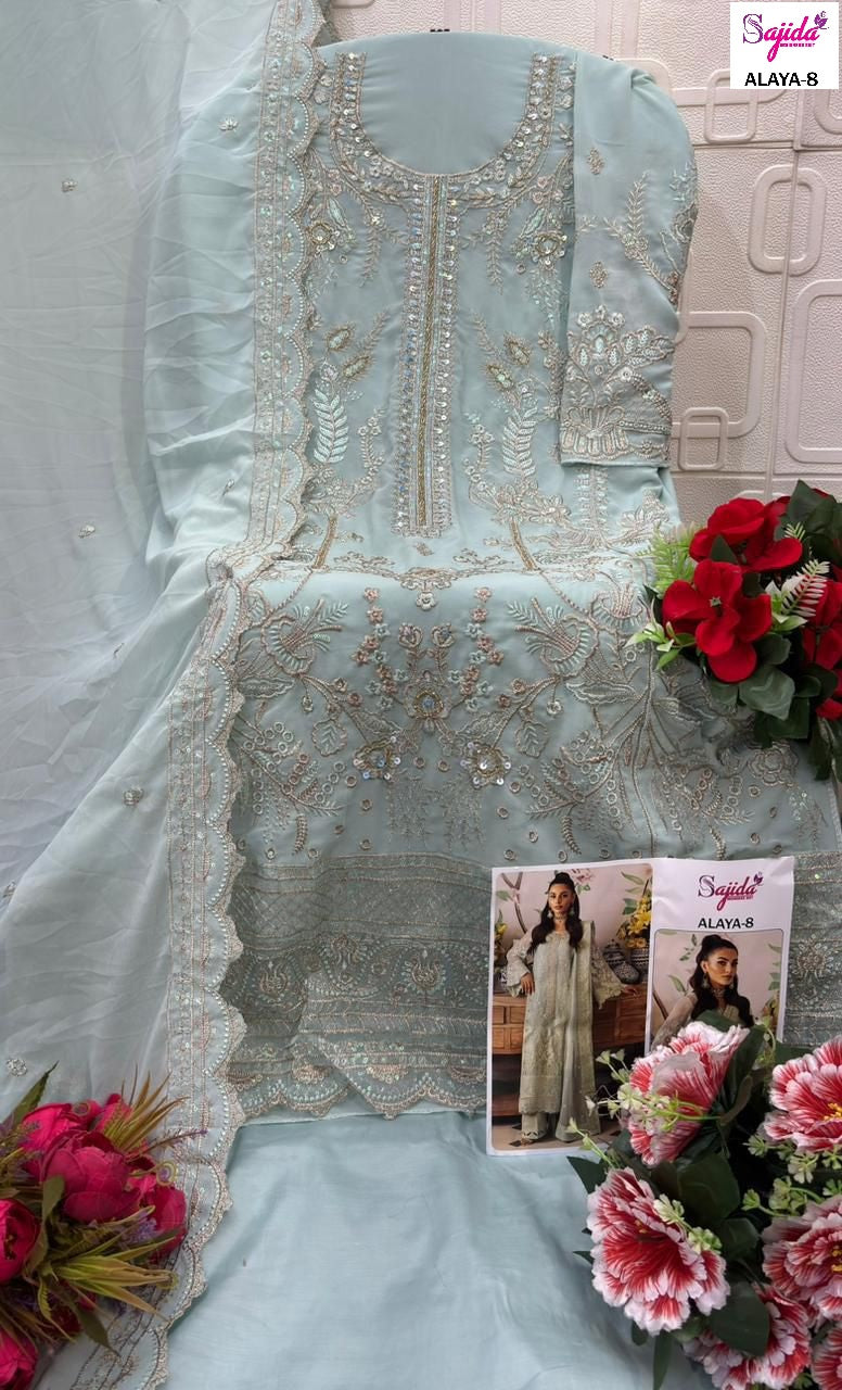 1132 Alaya Vol 8 Sajida Georgette Pakistani Salwar Suits