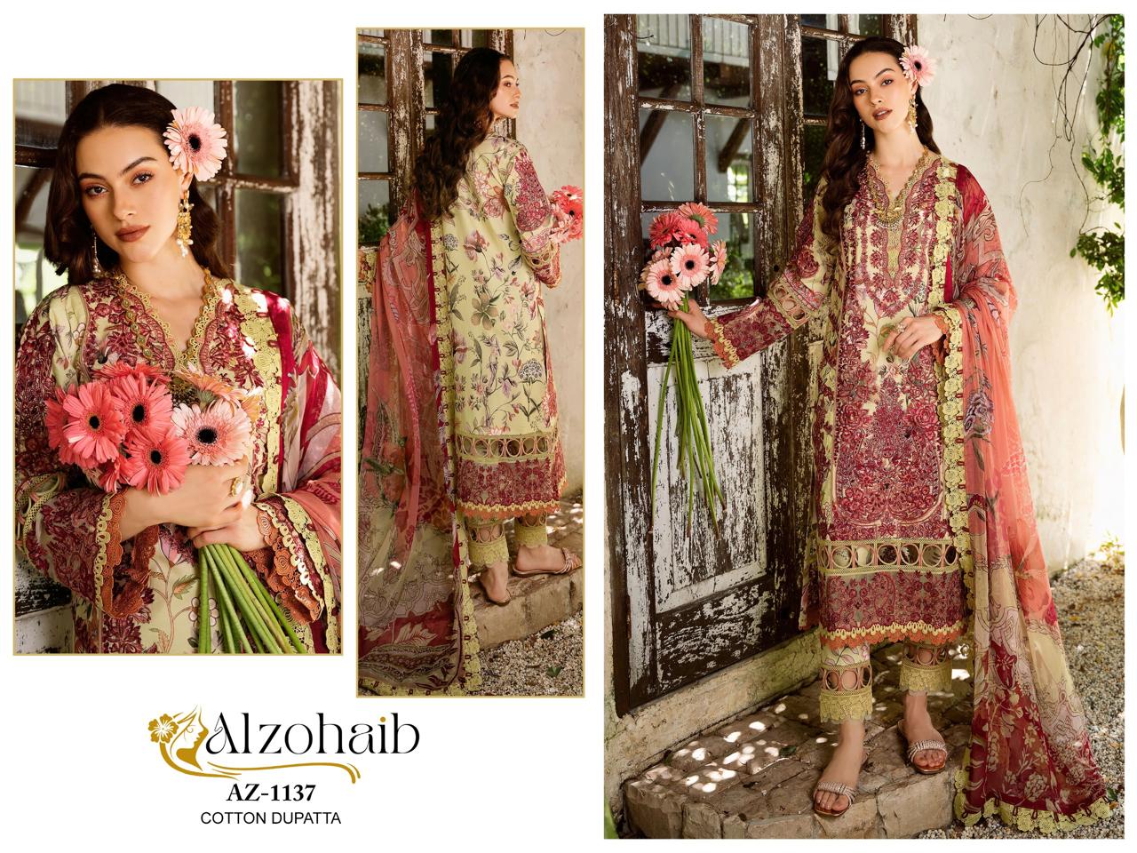 1137 Al Zohaib Print Pakistani Salwar Suits