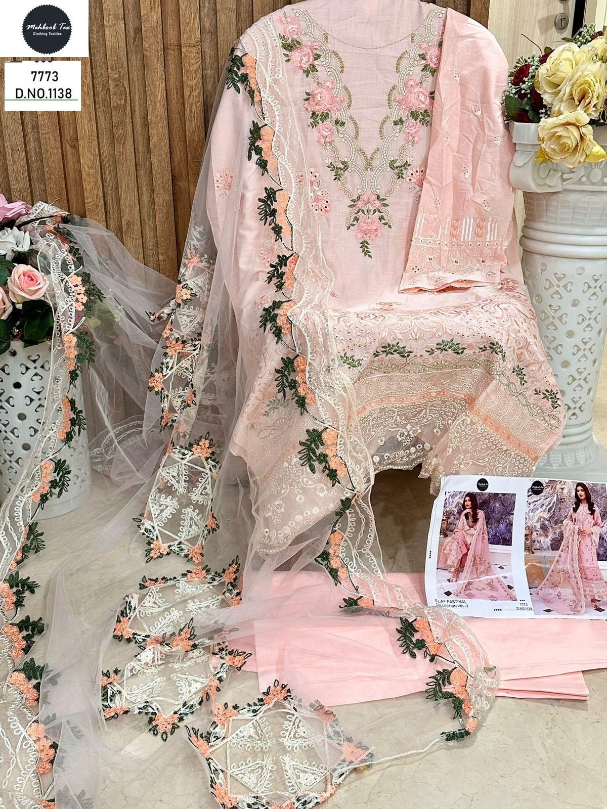 1138 Elaf Festival Collection Vol 2 Mehboob Tex Cotton Pakistani Salwar Suits