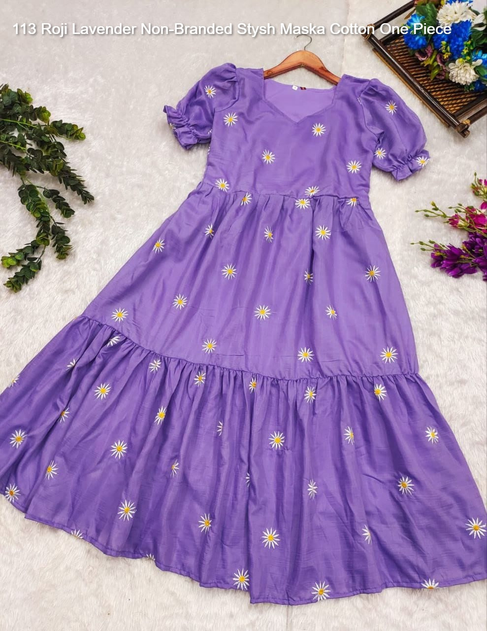 113 Roji Lavender Non-Branded Stysh Maska Cotton One Piece